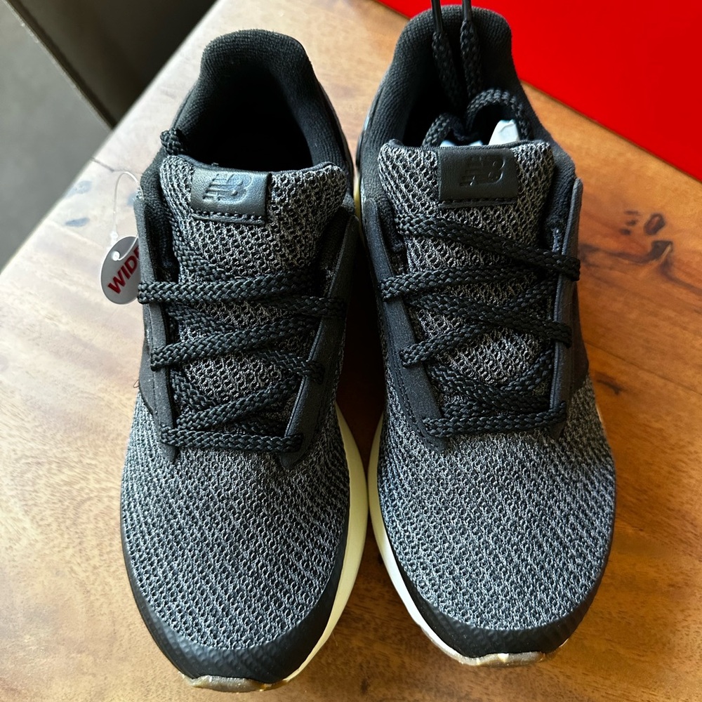New Balance Kids Gray and Black Sneakers